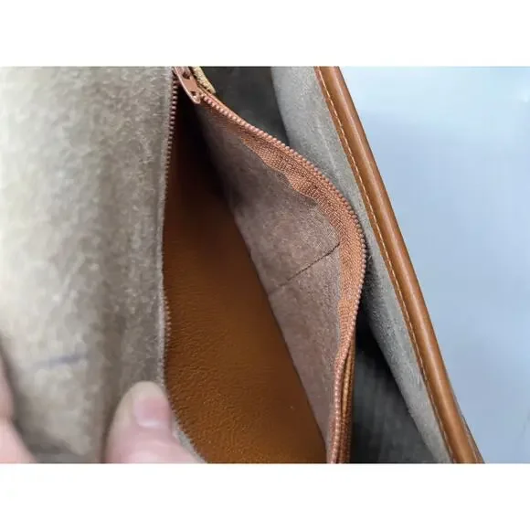 Dooney & Bourke Authenticated Vintage ALW Taupe Saddle Bag Cavalry Troop USA - Picture 11 of 15